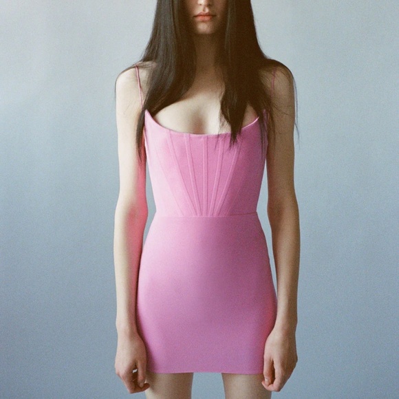 Alex Perry Caine Red Stretch Crepe Corset Mini Dress AU12/US8 - Picture 9 of 9